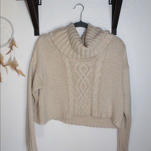 Cream turtle neck sweater